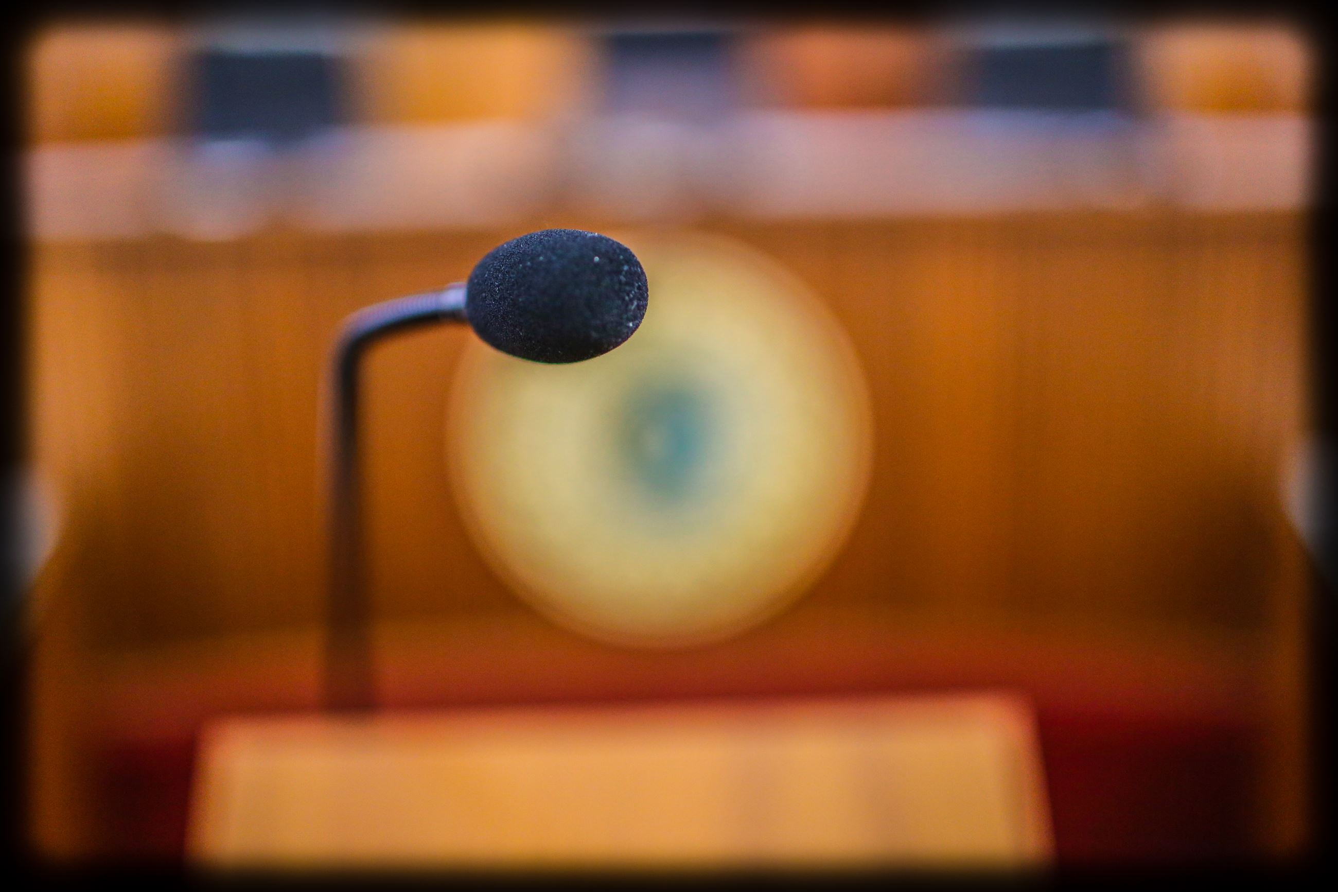 Microphone at podium